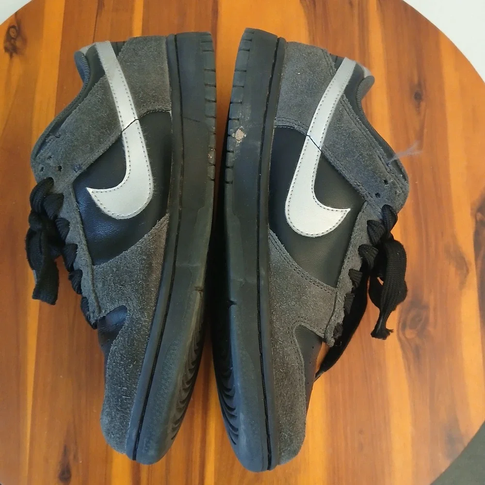 Nike Dunk Low Women 8 Black Grey Casual Shoes Sneakers II7636-001